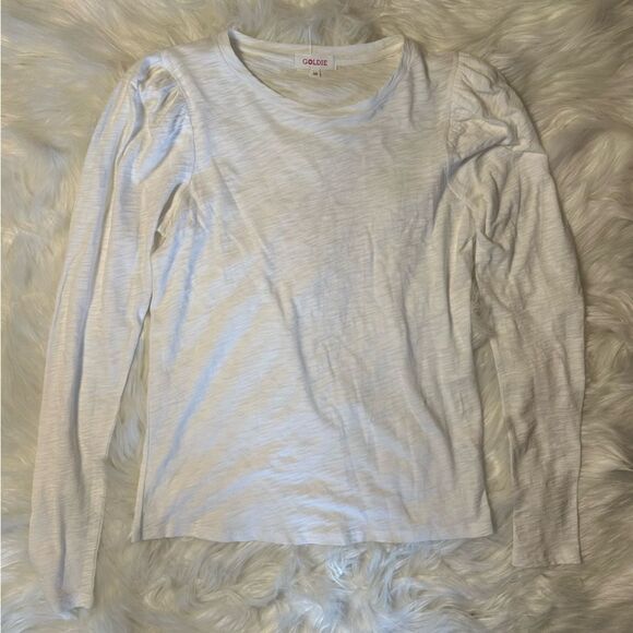 Goldie Long Sleeve Puff Shoulder Tee - Picture 2 of 7